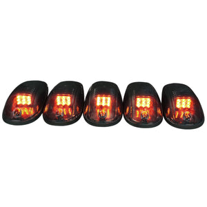 Coolstuffguru 5 Pc. Set Smoked Lens Yellow Amber Led Cab Roof Top Running Lights