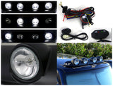 Coolstuffguru Compatible with Toyota Subaru Bmw Mitsubishi Chevy, Off Road 4x4 Roof 4 Clear Fog Light Setup