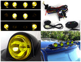 Coolstuffguru Compatible with Toyota Subaru Bmw Mitsubishi Chevy, Off Road 4x4 Roof 4 Yellow Fog Light Setup