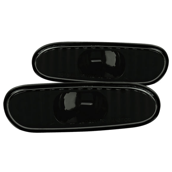 Coolstuffguru Compatible with Toyota Celica MR2 Spyder Black/Smoke Side Marker Bumper Signal Lights Pair