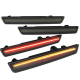 Coolstuffguru Compatible with Dodge Challenger Front & Rear Smoke Laser Style SMD LED Side Marker Lights Lamps