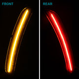 Coolstuffguru Compatible with Dodge Charger Smoke Tinted Laser Style SMD LED Side Marker Lights Front+Rear