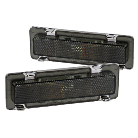 Coolstuffguru Compatible with Camaro/Firebird Euro Smoke Lens Side Marker Lights Tinted Signal Lamps Pair