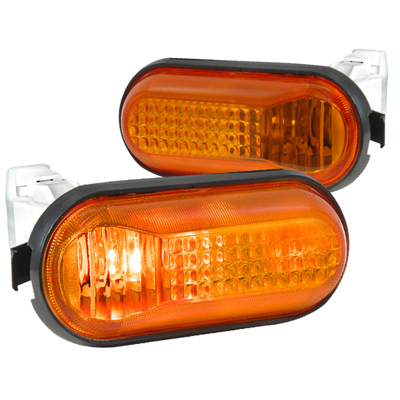 Coolstuffguru Compatible with Honda Civic Ex Dx Lx Vx 2 3 4 Dr. Amber Dome Side Marker Turn Signals