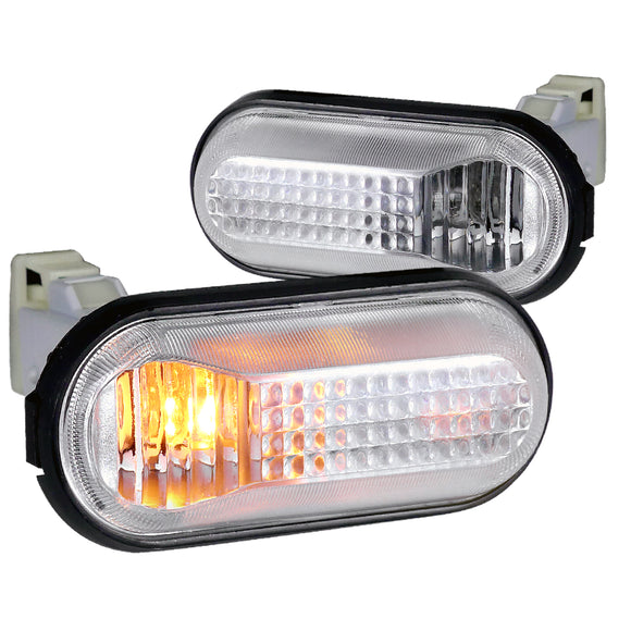 Coolstuffguru Compatible with Honda Civic Dome Clear Fender Side Marker Lights