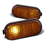 Coolstuffguru Compatible with Honda Civic Ex Lx Dx Smoked Amber Flat Side Marker Light