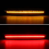 Coolstuffguru Compatible with Ford Mustang Front & Rear Laser Style Smoke LED Side Marker Lights Bumper Lamps