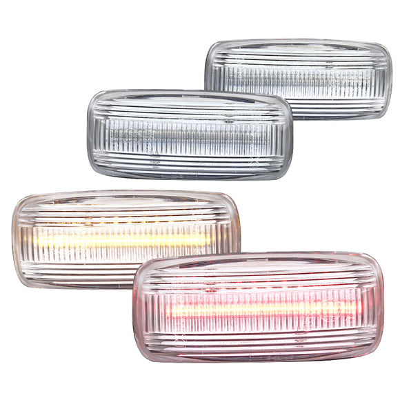 Coolstuffguru Clear Lens 4PC LED Side Marker Lights Compatible with Dodge Ram 2500HD 3500 HD Dually 2010-2018 L+R Pair Assembly