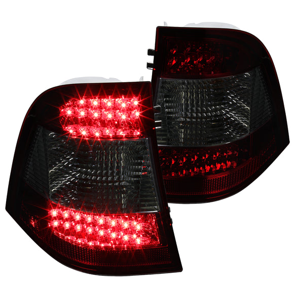 Coolstuffguru Red/Smoke LED Tail Lights Brake Lamps Compatible with 1998-2005 Mercedes Benz W163 M-Class