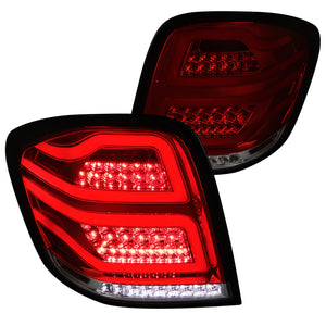 Coolstuffguru Compatible with Mercedes Benz W164 ML-Class Full LED Red/Smoke Rear Tail Lights Brake Lamps Pair