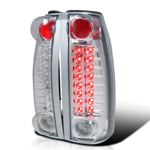 Coolstuffguru Compatible with Chevy C10 C/K 1500/2500 GMC Sierra Chrome Clear Led Tail Lights