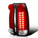 Coolstuffguru Compatible with Chevy C10 C/K 1500/2500 Tahoe GMC Sierra Red Led Tail Lights