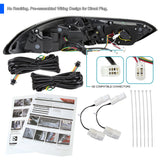 Coolstuffguru Black/Smoke Tail Lights Sequential LED Signal Lamps Compatible with 2018-2021 Toyota Camry