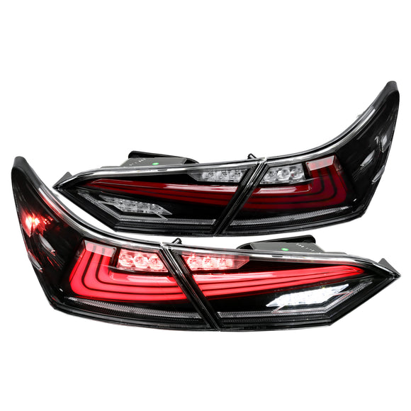 Coolstuffguru Jet Black Tail Lights Sequential LED Signal Lamps Compatible with 2018-2021 Toyota Camry