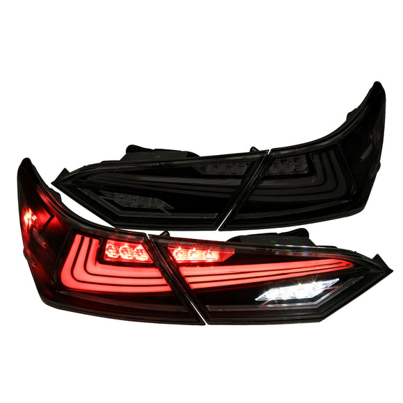 Coolstuffguru Black/Smoke Tail Lights Sequential LED Signal Lamps Compatible with 2018-2021 Toyota Camry