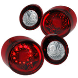 Coolstuffguru Compatible with Chevy Cobalt 2Dr Coupe Red/Clear Led Tail Lights 4Pc