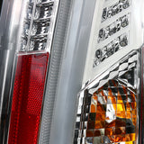 Coolstuffguru Compatible with Cadillac CTS Chrome Clear LED Bar Tail Lights Brake Lamps Left+Right