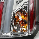 Coolstuffguru Compatible with Cadillac CTS Chrome Clear LED Bar Tail Lights Brake Lamps Left+Right