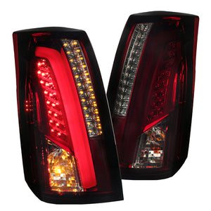 Coolstuffguru Compatible with Cadillac CTS Red/Smoke Lens LED Bar Tail Lights Brake Lamps Left+Right