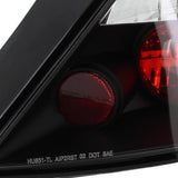 Coolstuffguru Compatible with Honda Civic 2Dr 2D Tail Lights JDM Black Pair