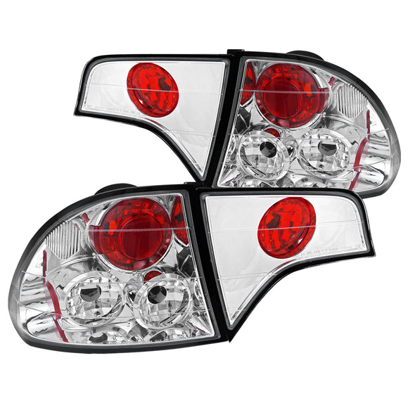 Coolstuffguru Compatible with Honda Civic 4Dr Sedan Chrome Dx Ex Lx Tail Lights 4Pc