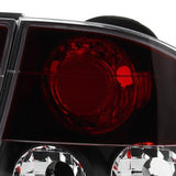 Coolstuffguru Compatible with Honda Civic Sedan 4Dr JDM Black Tail Lights Brake Lamp Red Clear Lens