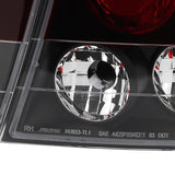 Coolstuffguru Compatible with Honda Civic Sedan 4Dr JDM Black Tail Lights Brake Lamp Red Clear Lens