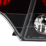 Coolstuffguru Compatible with Honda Civic Sedan 4Dr JDM Black Tail Lights Brake Lamp Red Clear Lens