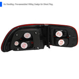 Coolstuffguru Compatible with Honda Civic Hatchback 3Door JDM Crystal Red/Smoke Rear Tail Brake Lights