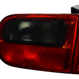 Coolstuffguru Compatible with Honda Civic Hatchback 3Door JDM Crystal Red/Smoke Rear Tail Brake Lights