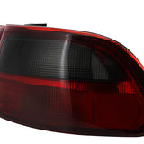 Coolstuffguru Compatible with Honda Civic Hatchback 3Door JDM Crystal Red/Smoke Rear Tail Brake Lights