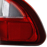 Coolstuffguru Compatible with Honda Civic Coupe Sedan 4Pc Red & Clear Tail Lights Stop Brake Lamps