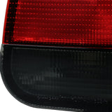 Coolstuffguru Compatible with CIVIC COUPE 2DR JDM BLACK HEAD LIGHTS+SMOKE & RED TAIL LAMPS PAIR