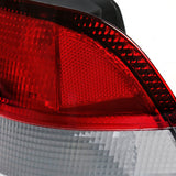 Coolstuffguru Compatible with Honda Civic Coupe JDM Crystal Red/Clear Rear Tail Brake Lights Pair