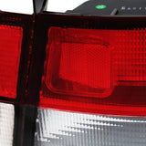 Coolstuffguru Compatible with Honda Civic Coupe JDM Crystal Red/Clear Rear Tail Brake Lights Pair