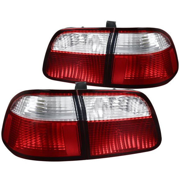 Coolstuffguru Left and Right Tail Lights Compatible with 1999-2000 Honda Civic 4Door Sedan