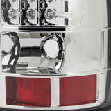 Coolstuffguru Compatible with Gmc Chevy Yukon Denali Suburban Tahoe Led Chrome Tail Lights