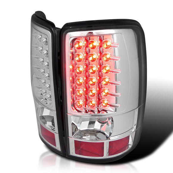 Coolstuffguru Compatible with Gmc Chevy Yukon Denali Suburban Tahoe Led Chrome Tail Lights