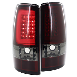 Coolstuffguru Compatible with Chevy Suburban Tahoe GMC Yukon Red/Smoke LED Bar Replacement Tail Lights Lamps