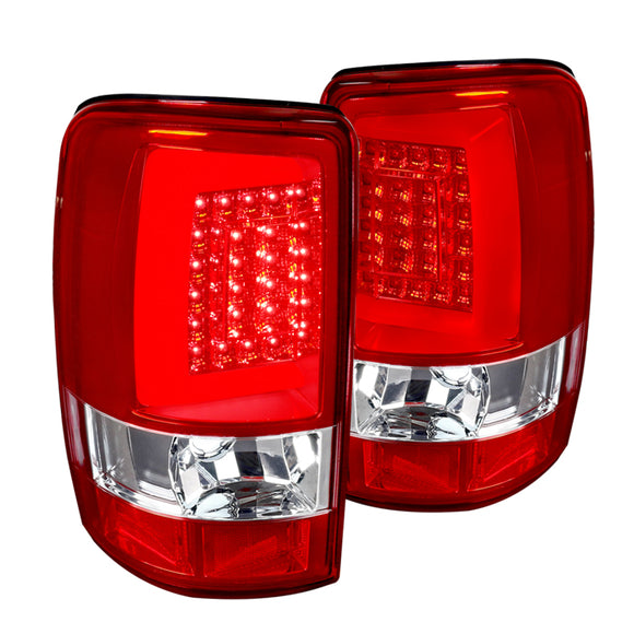 Coolstuffguru Compatible with Chevy Suburban Tahoe GMC Yukon Red LED Bar Replacement Tail Lights Rear Lamps