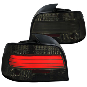 Coolstuffguru Compatible with BMW E39 5-Series M5 525i 530i 540i Smoke Lens LED Tail Lights Pair