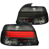 Coolstuffguru Compatible with BMW E39 5-Series 528i 540i Smoke Lens LED Bar Tail Lights Left+Right