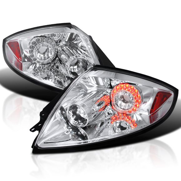 Coolstuffguru Compatible with Mitsubishi Eclipse Gs Gt Se Chrome Housing Led Tail Lights