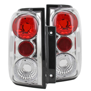 Coolstuffguru Chrome Housing Clear Lens Tail Lights Compatible with Ford Expedition 2003-2006 L+R Pair Taillight Assembly