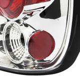 Coolstuffguru Chrome Housing Clear Lens Tail Lights Compatible with Ford Explorer 1998-2001 L+R Pair Taillight Assembly