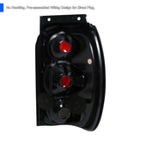 Coolstuffguru Black Housing Clear Lens Tail Lights Compatible with Ford Explorer 1998-2001 L+R Pair Taillight Assembly