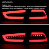 Coolstuffguru Compatible with Mitsubishi Lancer/ Lancer EVO X Full LED Glossy Black Brake Tail Lights Pair