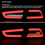 Coolstuffguru Compatible with Mitsubishi Lancer/ Lancer EVO X Full LED Glossy Black Brake Tail Lights Pair