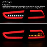 Coolstuffguru Compatible with Mitsubishi Lancer/ Lancer EVO X Jet Black Full LED Tail Lights Brake Lamps Pair