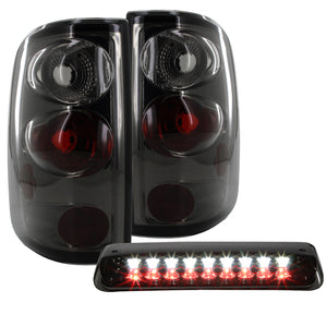 Coolstuffguru Compatible with SMOKE 2004-2008 FORD F150 STYLESIDE ALTEZZA TAIL LAMPS+LED 3RD THIRD BRAKE L